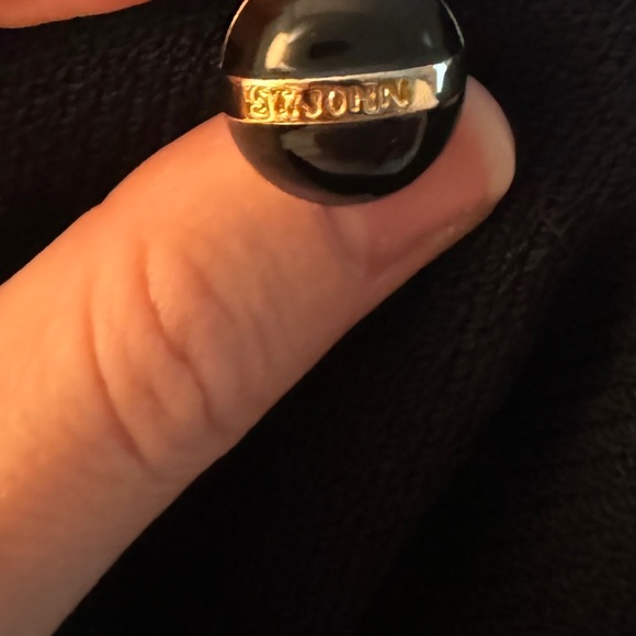 St. John Basic Knit Black Jacket by Marie Gray - Picture 5 of 7